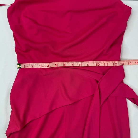 NWT Lauren Ralph Lauren Pink Zippered Self Tie Waist Sleeveless Jumpsuit Size 0 - Picture 10 of 13